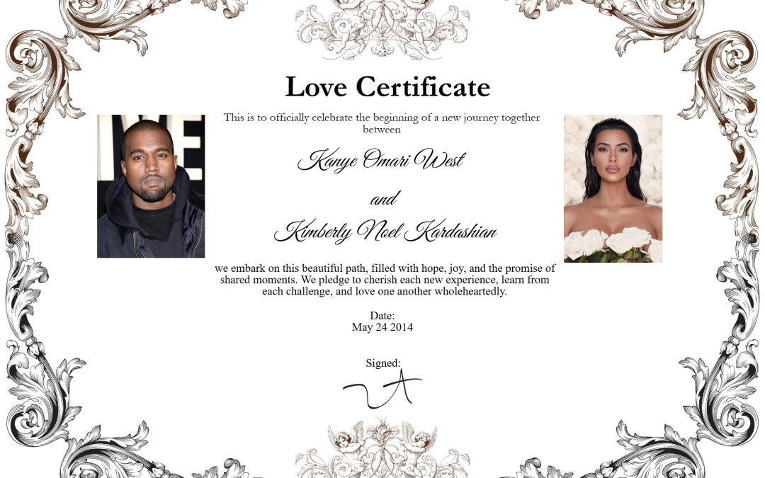 Kanye West and Kim Kardashian