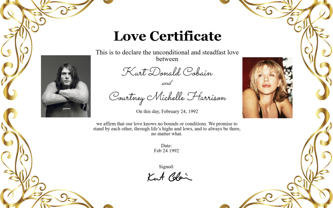 Kurt Cobain and Courtney Love