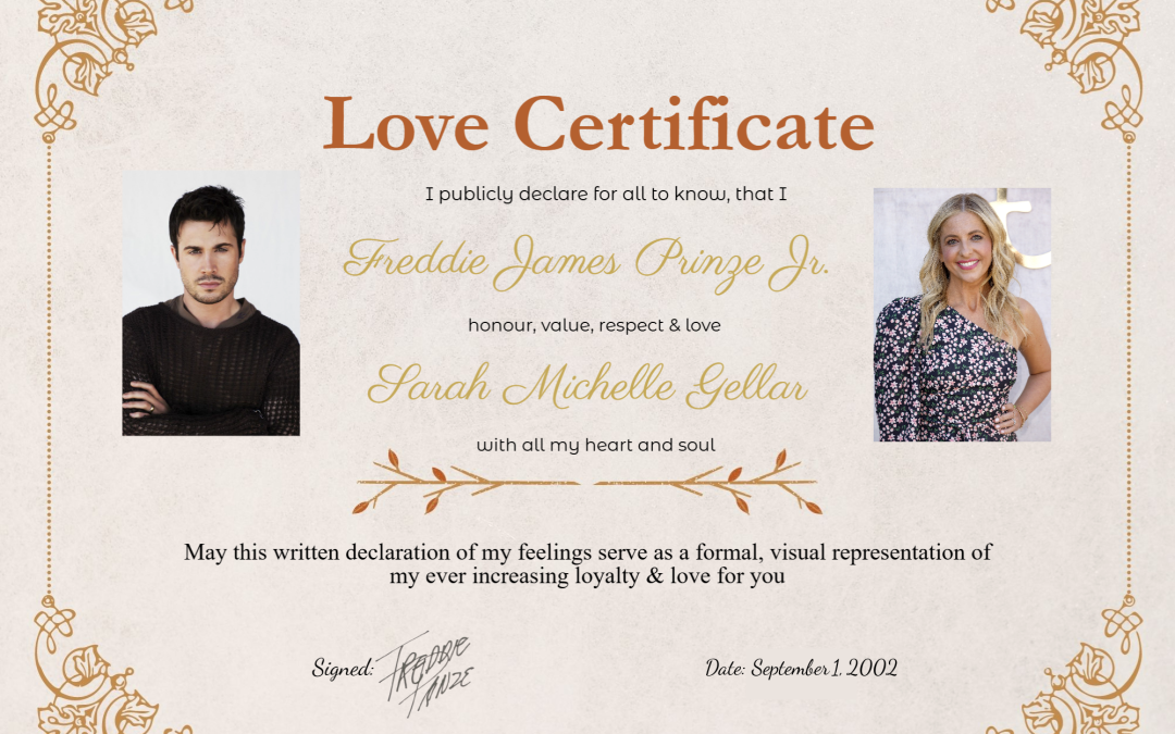 Freddie Prinze Jr. and Sarah Michelle Gellar