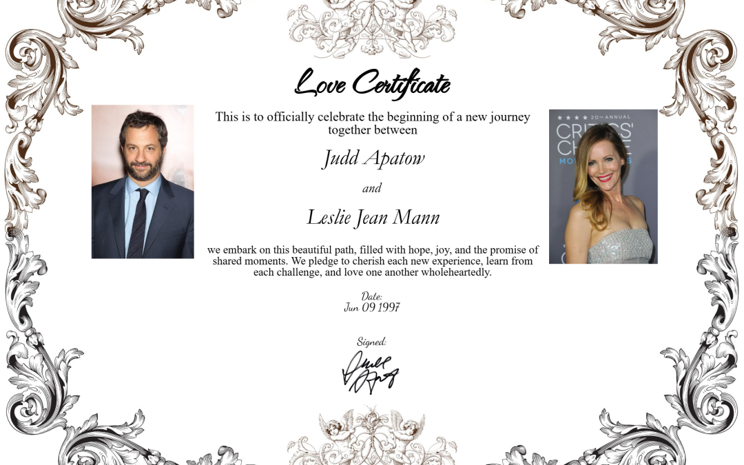 Judd Apatow and Leslie Mann