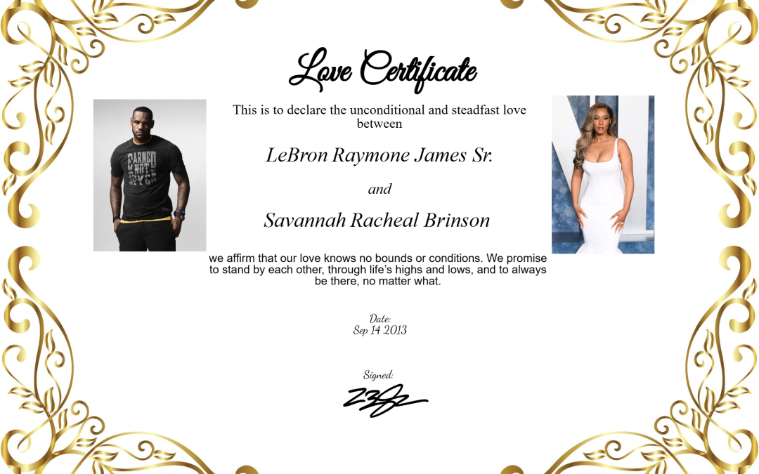 LeBron James & Savannah Brinson