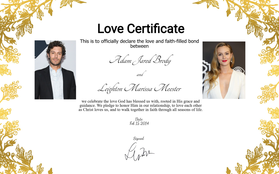 Leighton Meester and Adam Brody