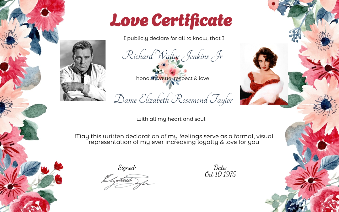 Liz Taylor and Richard Burton