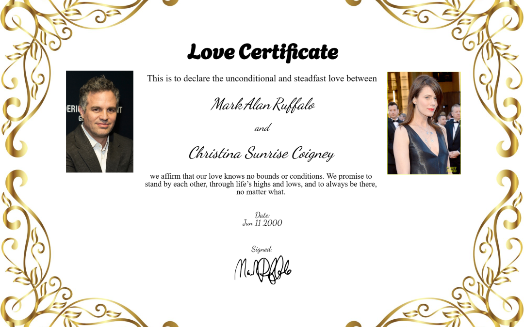 Mark Ruffalo & Sunrise Coigney