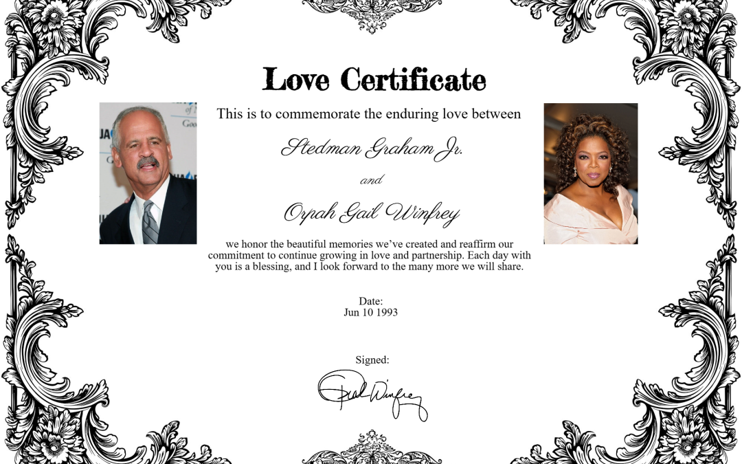 Oprah Winfrey and Stedman Graham