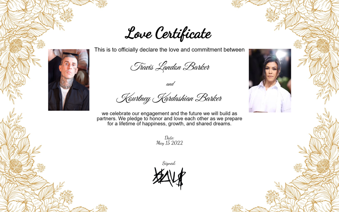 Travis Barker & Kourtney Kardashian