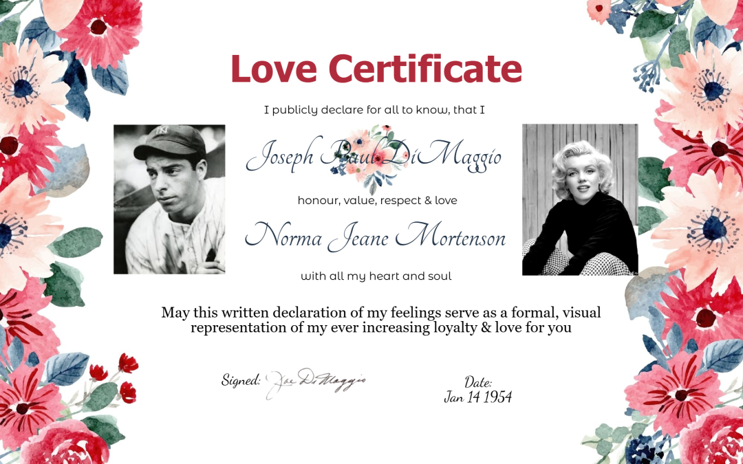 Marilyn Monroe & Joe DiMaggio