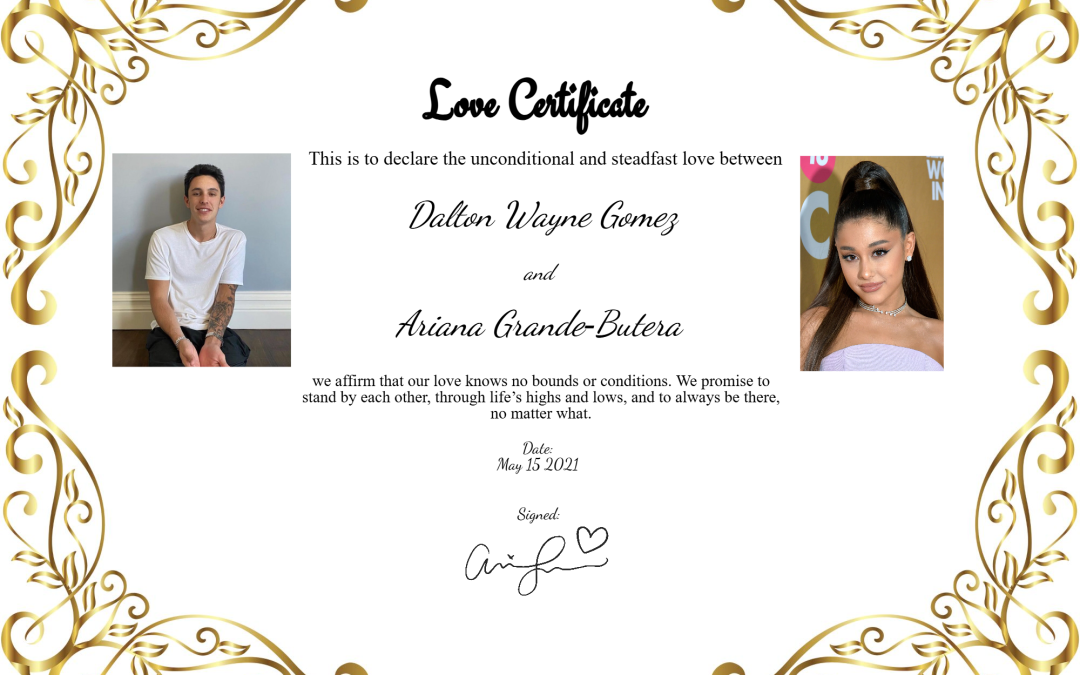 Ariana Grande & Dalton Gomez