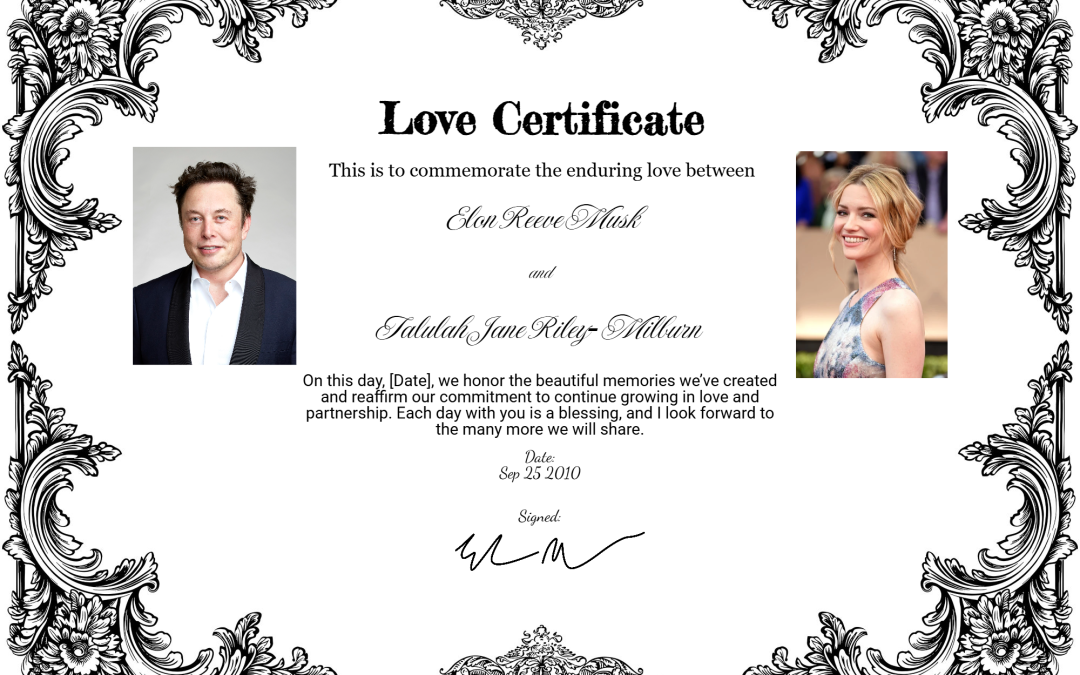 Elon Musk & Talulah Riley