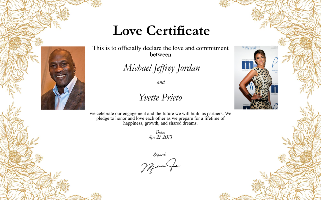Michael Jordan & Yvette Prieto